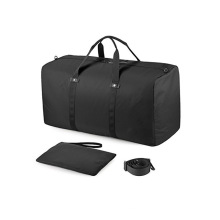 45L/80L Foldable Travel Sport Duffel Bag Packable Lightweight Duffle Large Flight Cabin Bags - Black